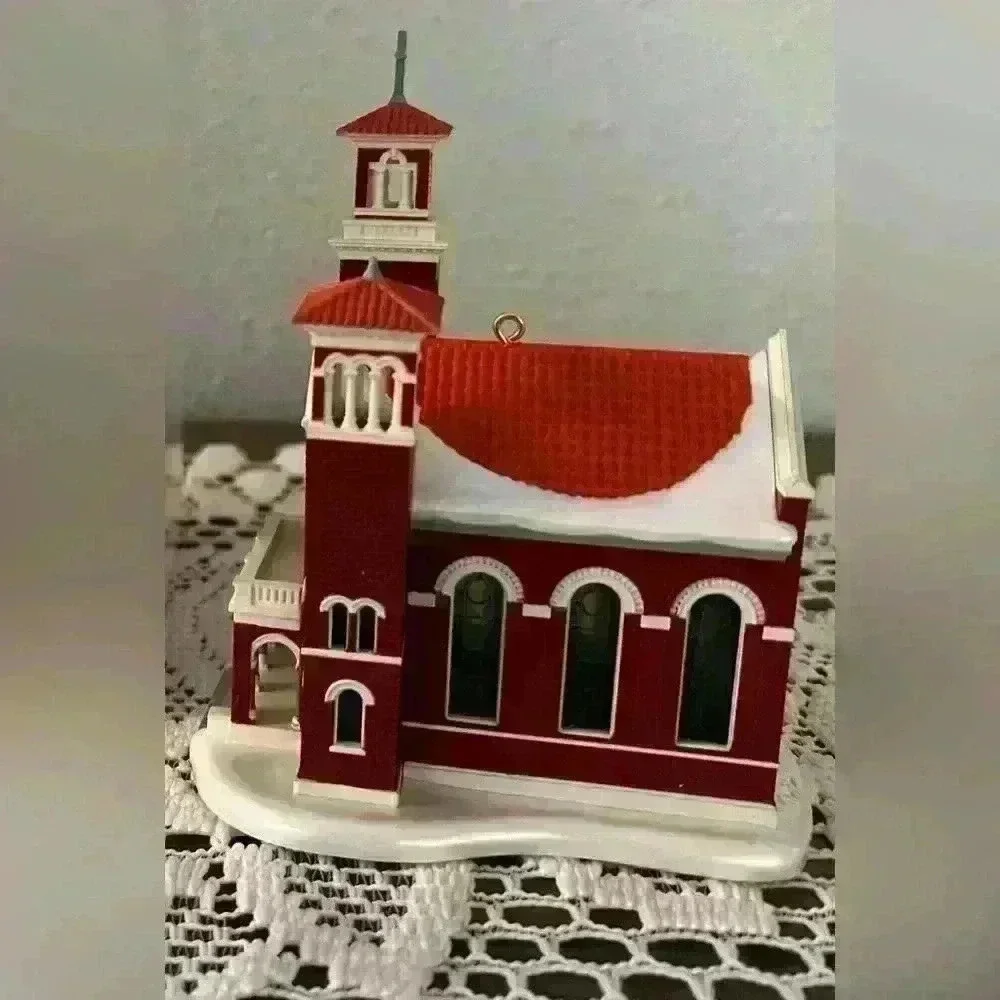 Hallmark NEW 2009 Christmas Ornament #12 Magic Old Brick‎ Church Candlelight Ser